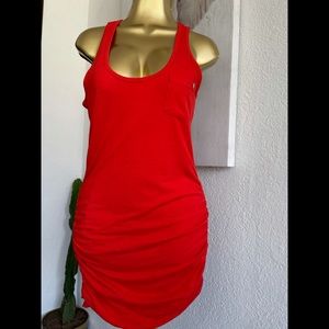 Guess XS red mini cotton dress